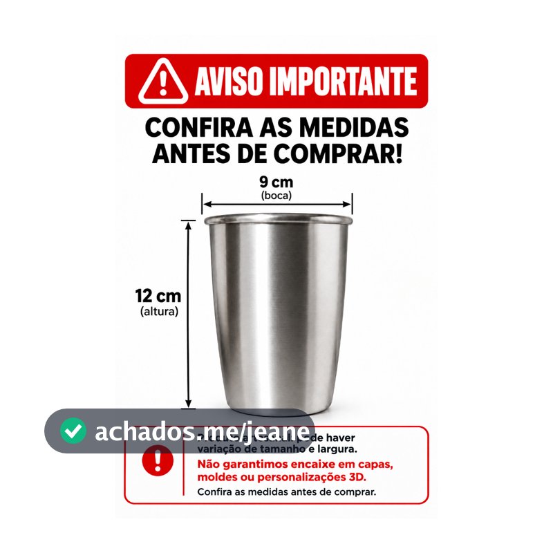 Copo de Alumínio 500ml Térmico e Resistente
