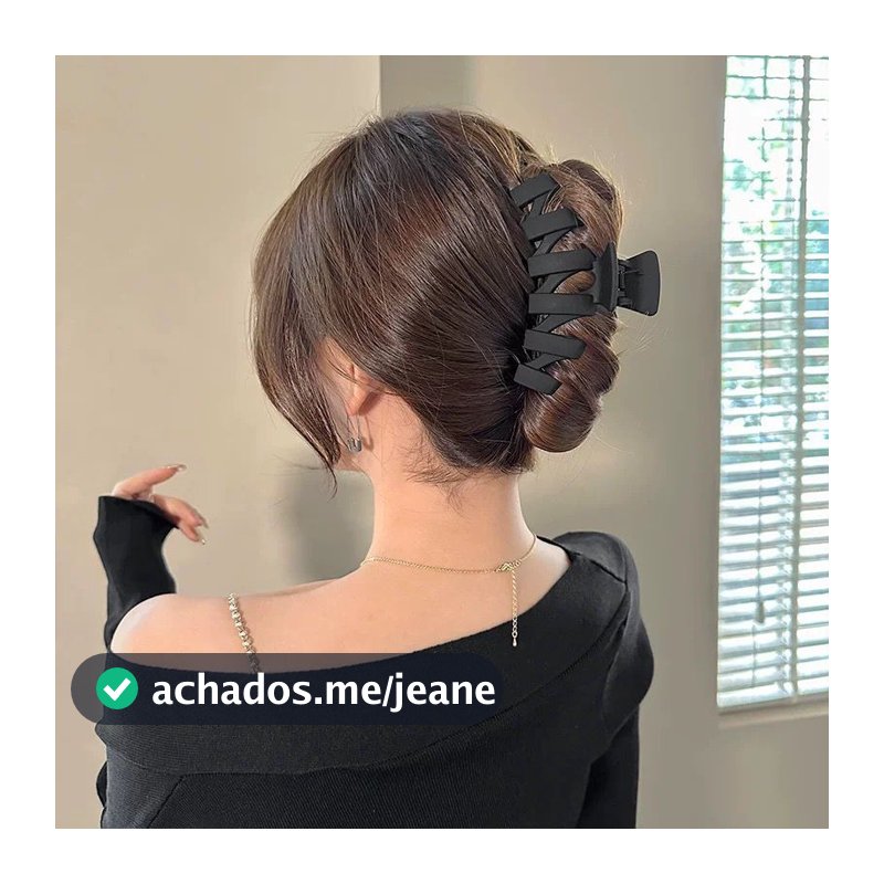<KIT 2> Piranha Grande Ondulada Fosca Luxo – Prendedor de Cabelo Elegante-11cm✨