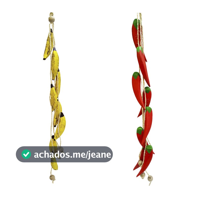 Cacho de Banana ou Pimenta em Madeira – Artesanal | Unidade ou Par Esculpida Decoração De Casa