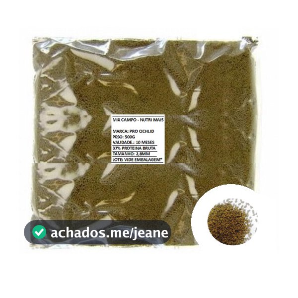 RPC02 - Ração Afundante para Peixes Ornamentais Pequenos Onívoros 500g