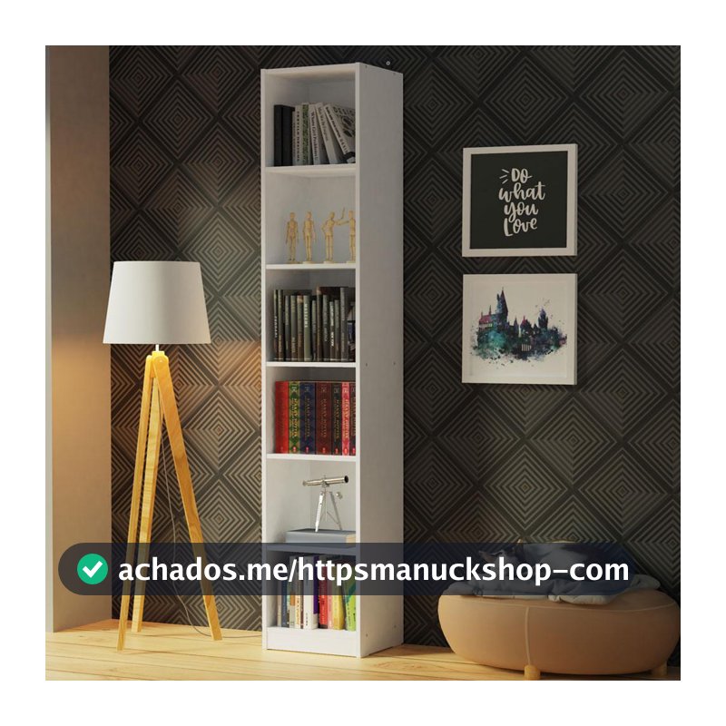 Estante Livreiro Madesa 6906 com 6 Nichos - Branco
