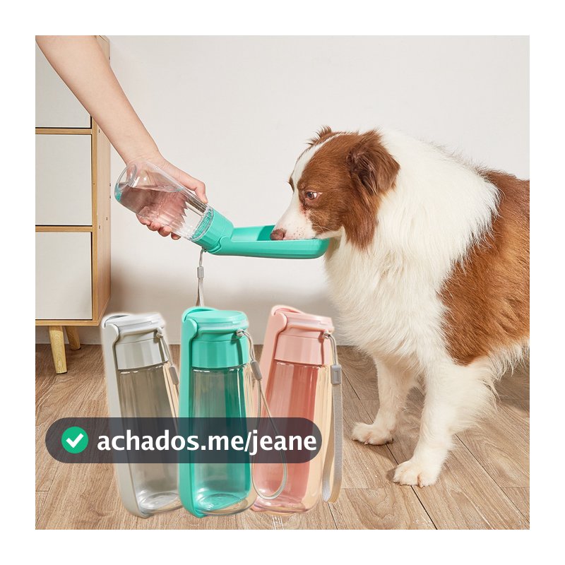 Bebedouro Para Cachorro Garrafa Pet Bebedouro Portatil Pet 550ML Com Trava Saída Agua Snel Pets