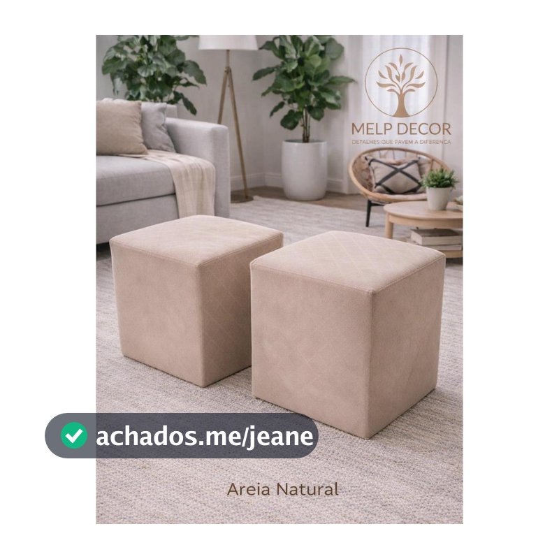 Kit com 2 Puffs Decorativos | Coleção Urban Elegance 2026