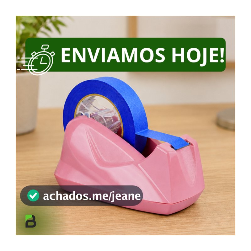 Suporte Fita Adesiva Durex Grande De Mesa Escola Escritório 12mm 19mm 25mm (Rosa) Envio Imediato