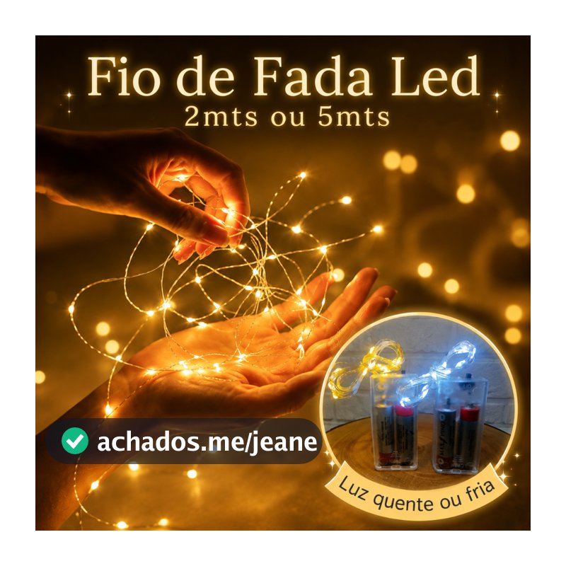 Fio de Fada | Cordão Luminoso | Fio de Led | 2mts ou 5mts