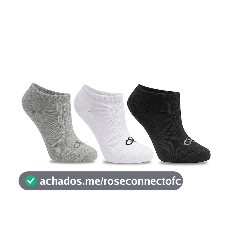 Kit 3 Meias Invisível Olympikus Tripk Unissex Kit Meia Masculina Feminina Confortável Original
