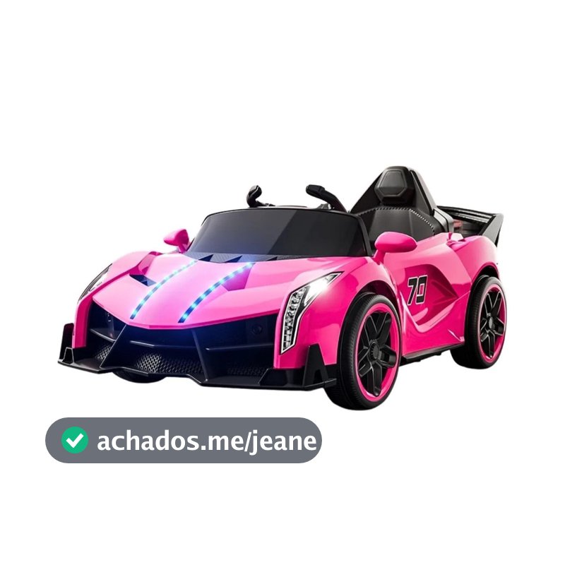 MINI CARRO ELETRICO INFANTIL 6V ROSA BW404RS COM CONTROLE REMOTO