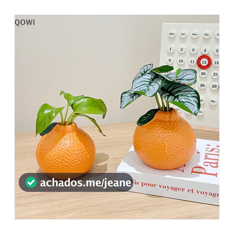 qo Laranja Fruta Em Forma De Vaso Reprodução Esmalte Desktop Arte Decoração Buquê Peça Central br