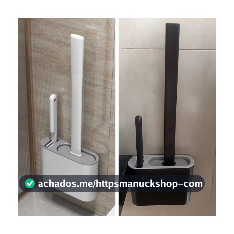 2 EM 1 Escova Sanitária Quadrada Multiuso Para Privada de Silicone