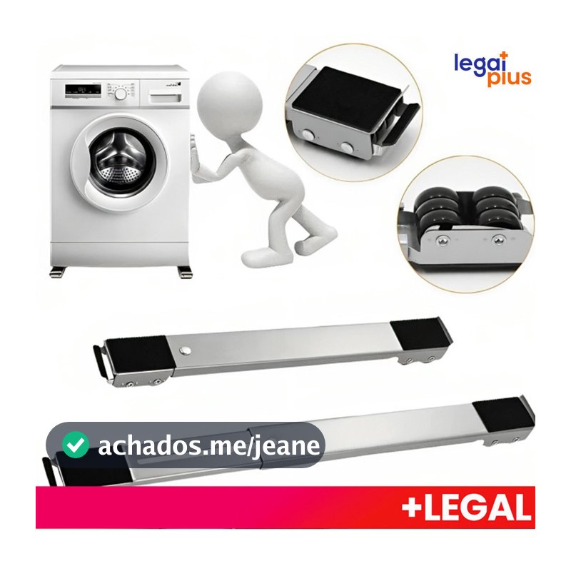 Base Móvel Para Máquina De Lavar Geladeira Suporte Universal Ajustável Com Rodinhos