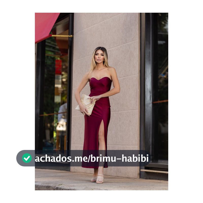Vestido Longo Tomara Que Caia Com Fenda Malha Trilobal