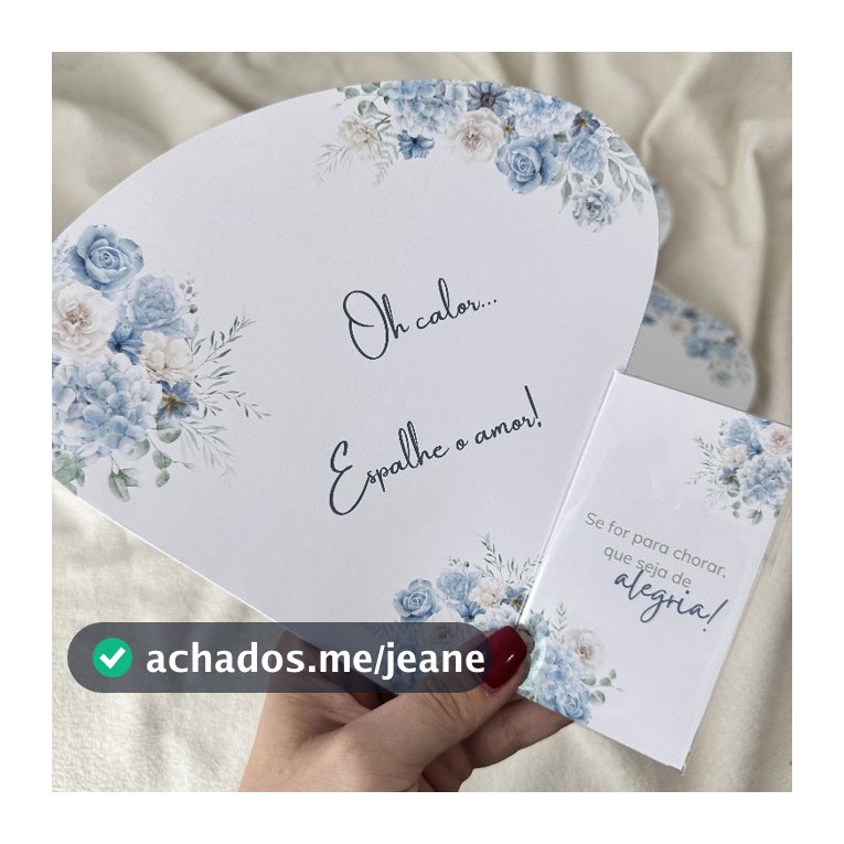 100 Lágrimas de Alegria + 100 Leque Personalizado para Casamento - PRONTA ENTREGA