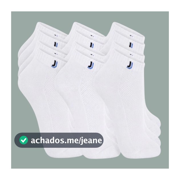 Kit Meia Soquete Premium 100% Algodão | Unissex