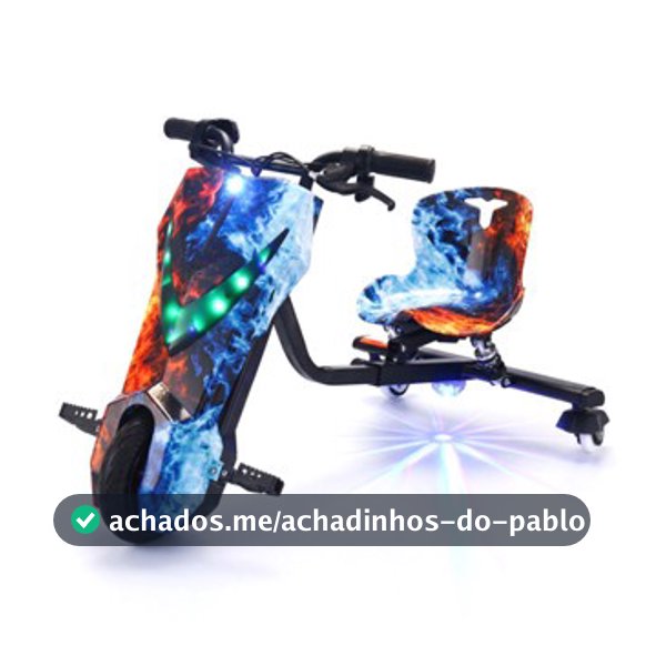Triciclo Elétrico Drift Motorizado 250W350w Adulto/Infantil 6" 8" Polegadas 3 Velocidades Bluetooth Led
