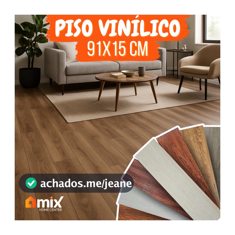 Kit 60 Pisos Adesivos Madeira Vinílico Lavável 91,4x15,2cm Auto Colante