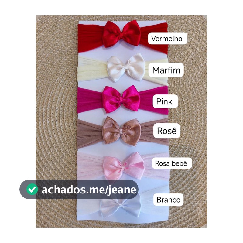 TIARA BEBE LACINHO MATERNIDADE KIT COM 6