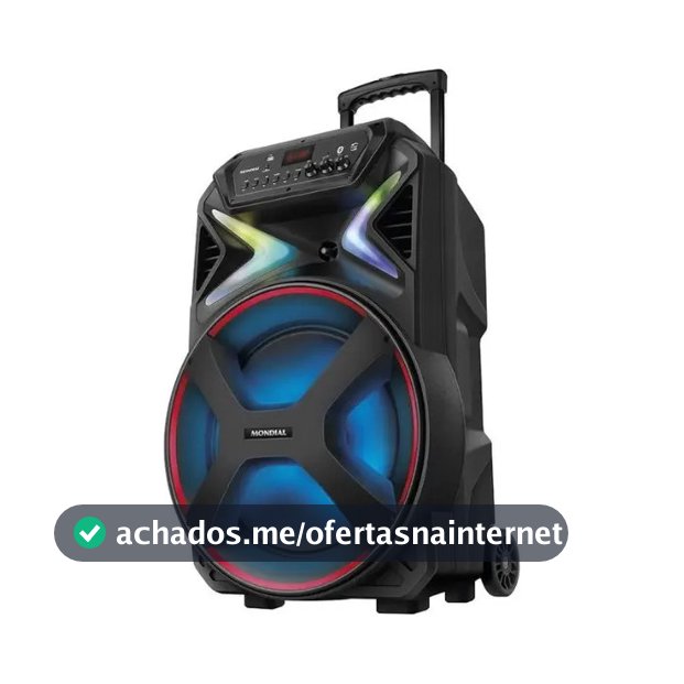 Caixa De Som Amplificada Mondial Connect Lights Plus Cm-700