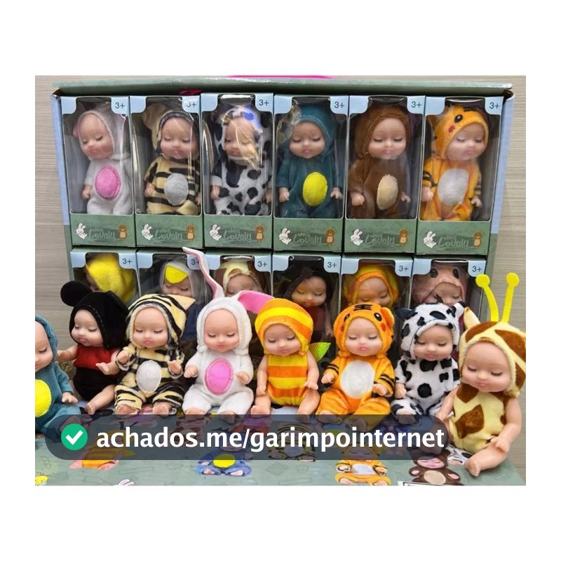 Kit 1,3,6,12 Mini Bebê Reborn Simulação Boneca Renascida Bebe Silicone Dormir Sólida Bebê Mini Fofa Menino Realista