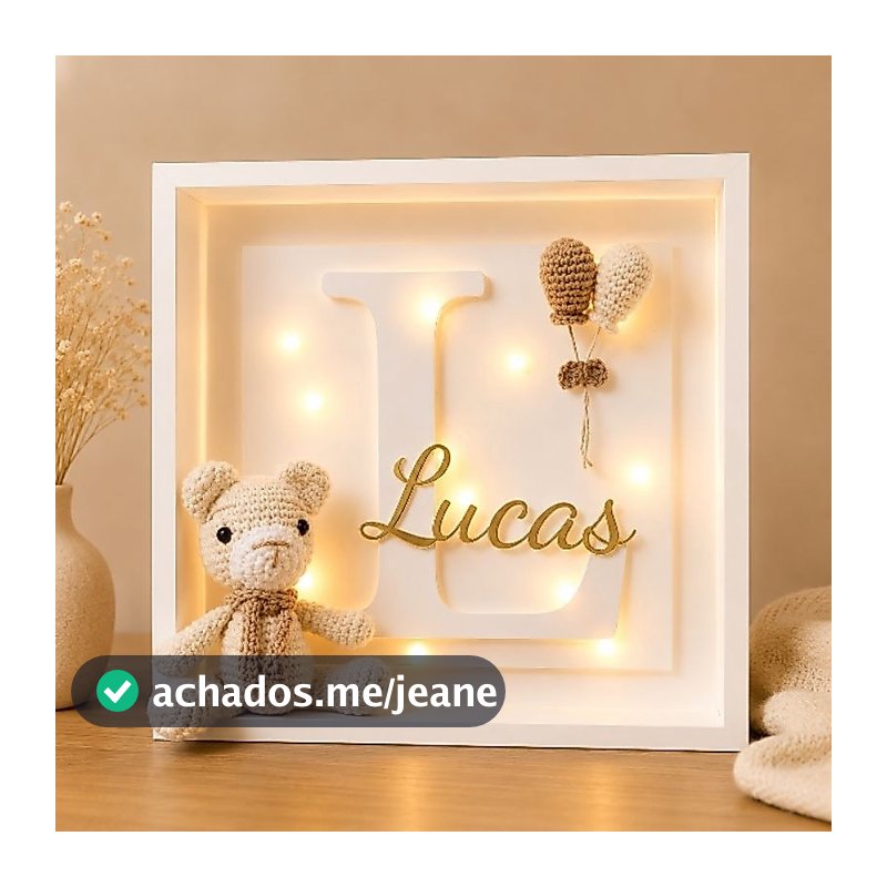 Porta Maternidade 3D Luxo com Led | Nicho 100% acrílico Personalizado com Nome | Quadro Bebê Sob Encomenda