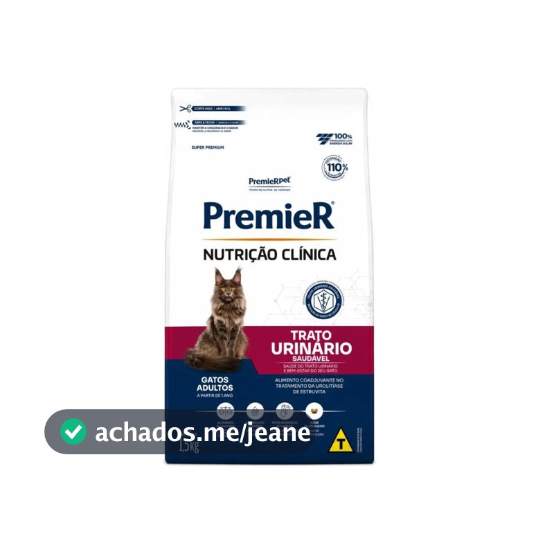 Ração Premier Nutrição Clínica Urinário Estruvita Gato 1,5kg