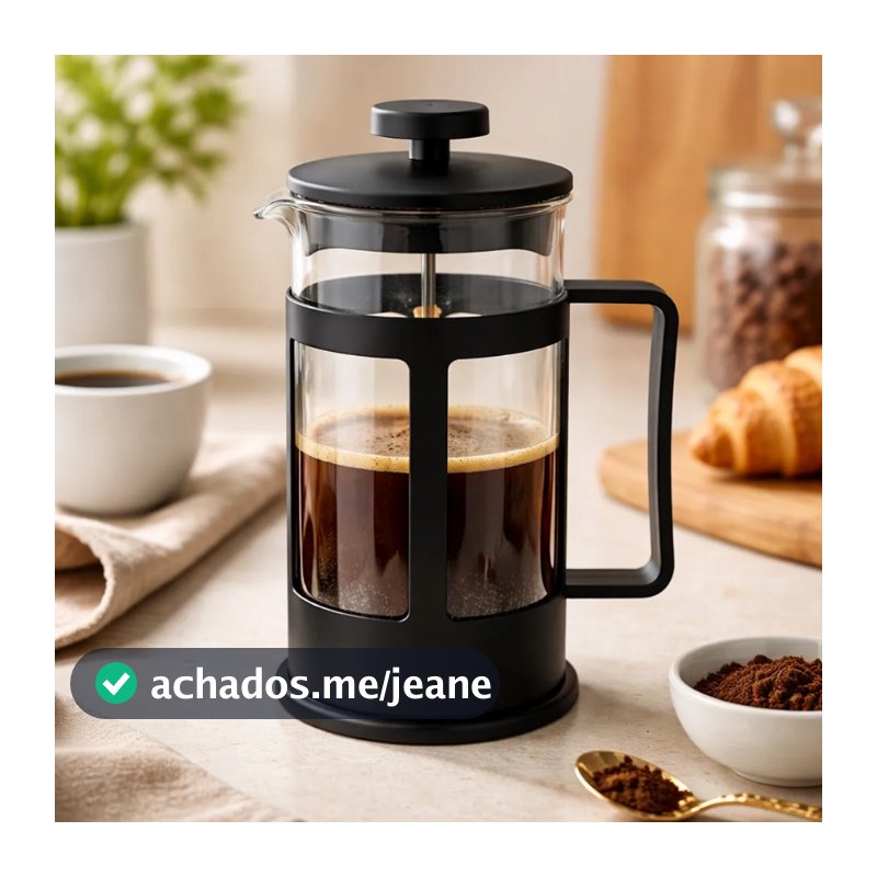 Cafeteira Prensa Francesa Café Expresso Leite Cremoso Cremeira 350ml