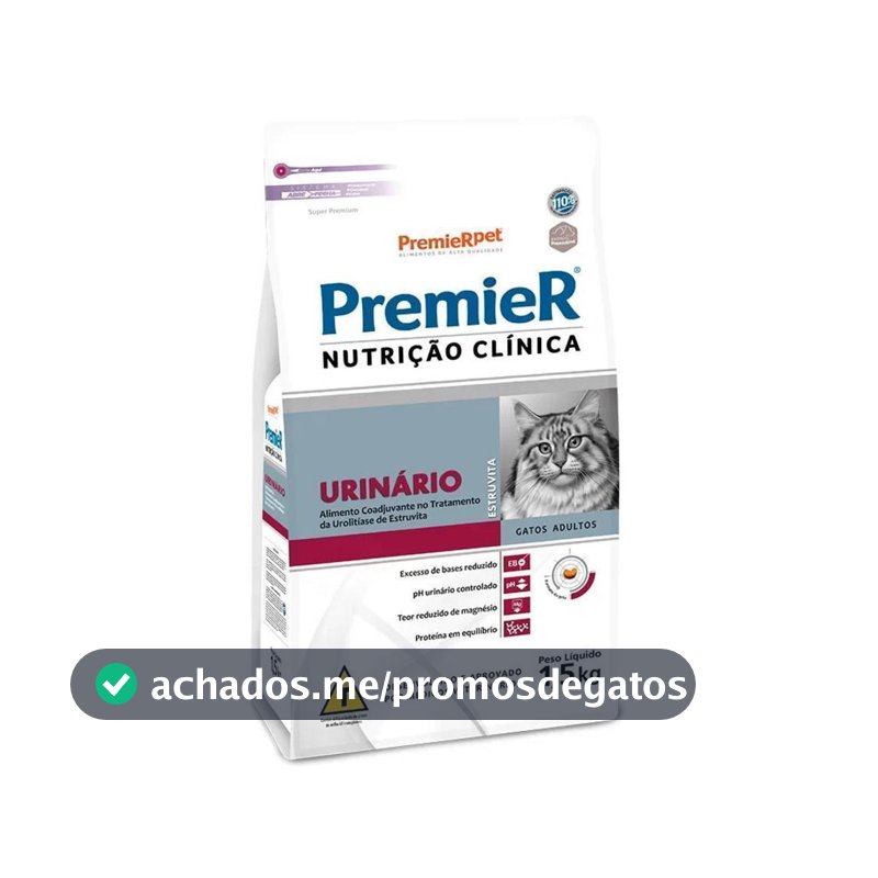 Ração Premier Nutrição Clínica Gatos Urinário Estruvita 1,5Kg