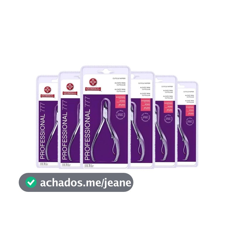 KIT 6 ALICATES DE CUTÍCULA 777 PROFESSIONAL INOX