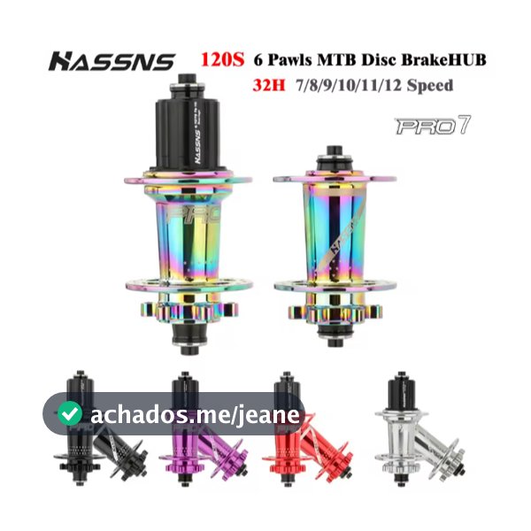 HASSNS PRO7 MTB Hub 6 Pawls 120Som 36/32 Furos Para Mountain bike HG Compatível Com 7-12 Velocidades