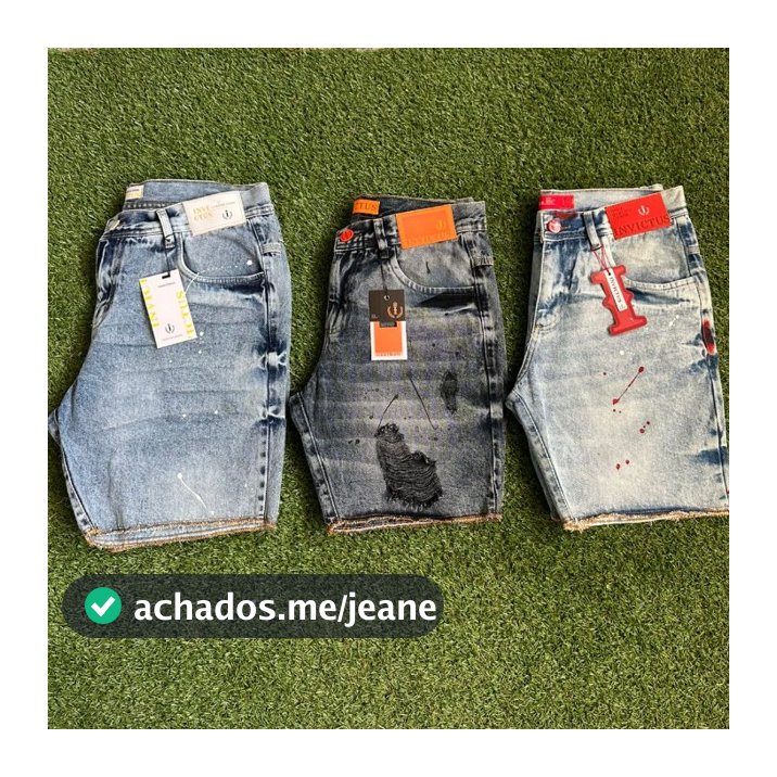 KIT 3 Peças Bermuda Masculina Jeans Jogador Curta Destroy