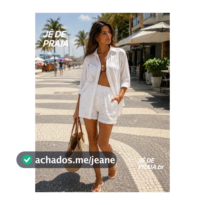 100% algodão Conjunto Feminino Camisa e Short Bordado Richelieu Floral Manga Longa Solto Casual Elegante Verão Look Chic