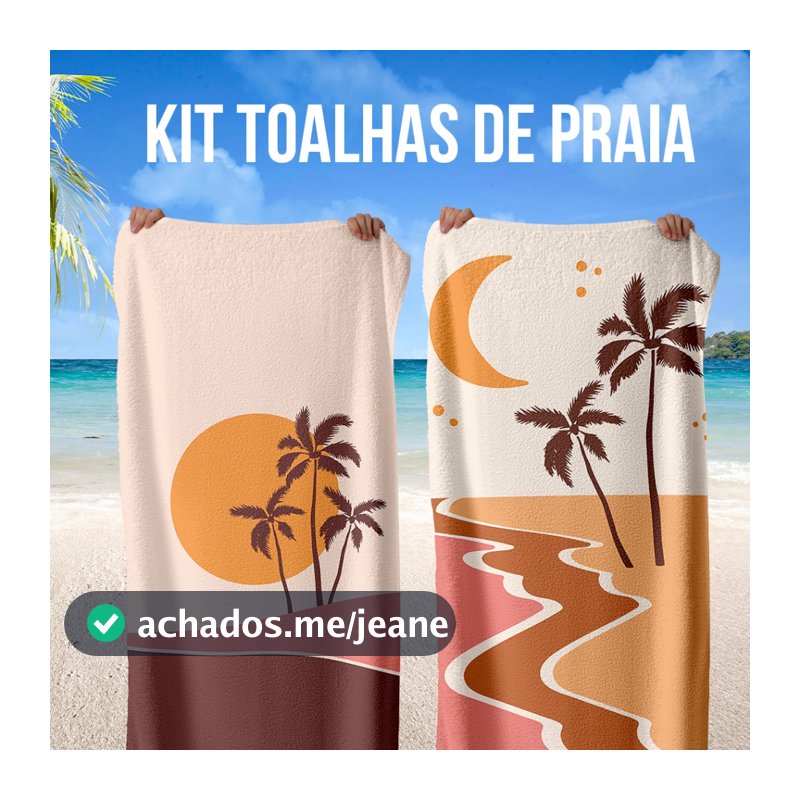 Kit 2 Toalha de Praia e Banho - PROMOÇÃO - Direto da Fábrica!