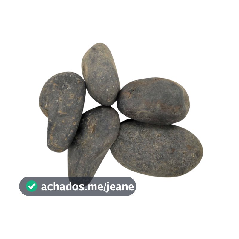 Seixo Cascalho Rolado Soma Natural Pebble Black Fosco - 1kg