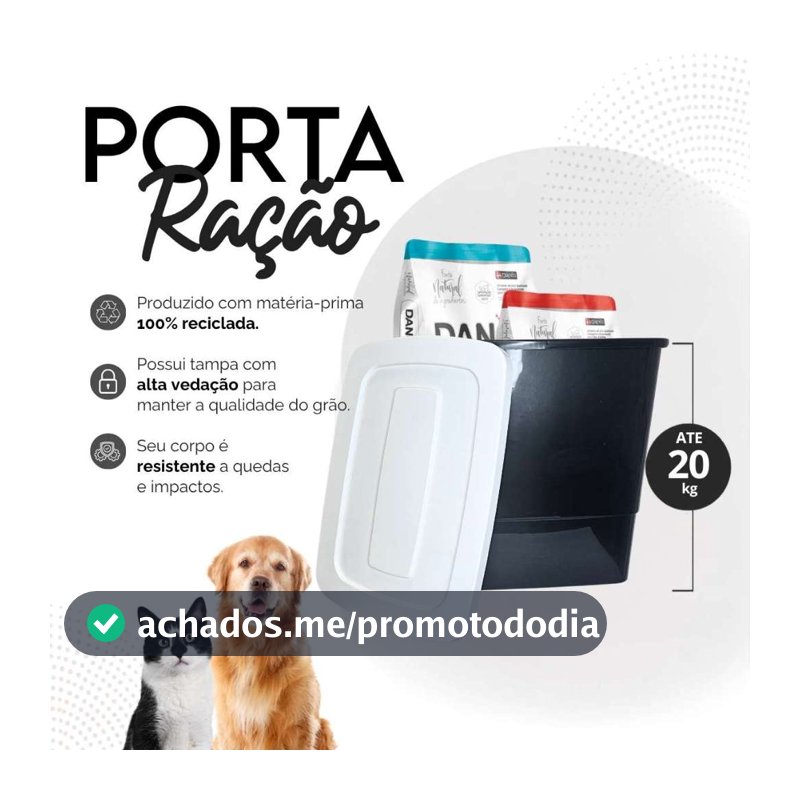 Porta Ração Pote Antiformiga Pet Gato Cachorro Pá Dosadora 20KG