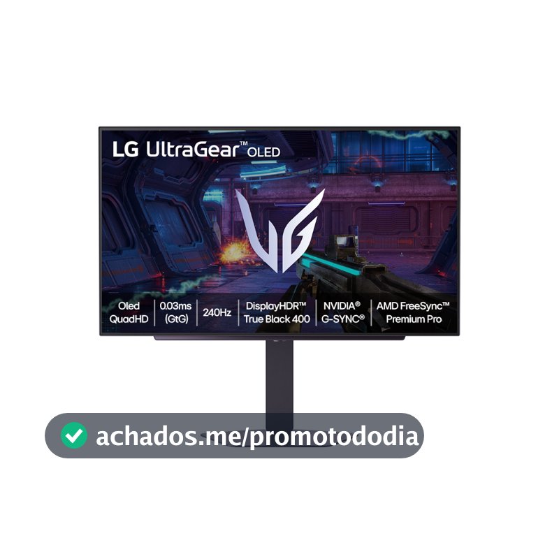 Monitor LG UltraGear™ OLED 27GX704A-B 27" QHD 0.03ms (GtG) 240Hz NVIDIA G-SYNC AMD FreeSync Premium Pro Vesa Cle