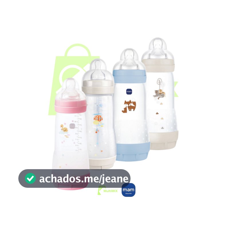 Mamadeira MAM Original Anticólica Easy Start 320ml +4 Meses Fluxo Rápido Lacrado Bebê ENVIO IMEDIATO