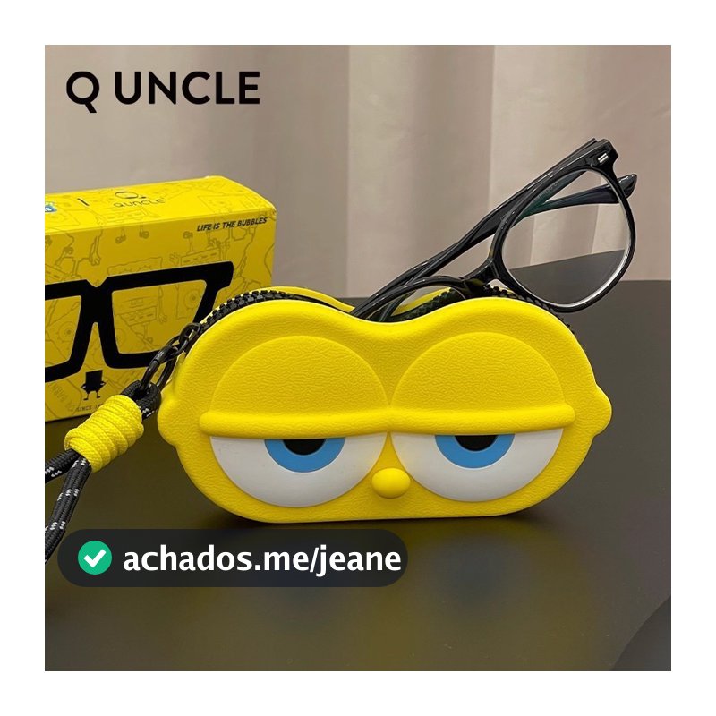 Estilo Japonês Bob Esponja Olho Grande Estojo de Óculos de Silicone Moderno Chave Moeda Armazenamento de Fones de Ouvido