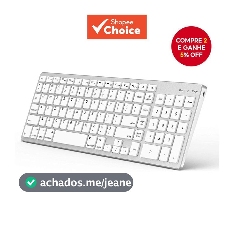 Teclado Bluetooth compatível com MAC OS teclado sem fio compatível com MacBook Pro/Air, iMac, Mac mini, PC MAC