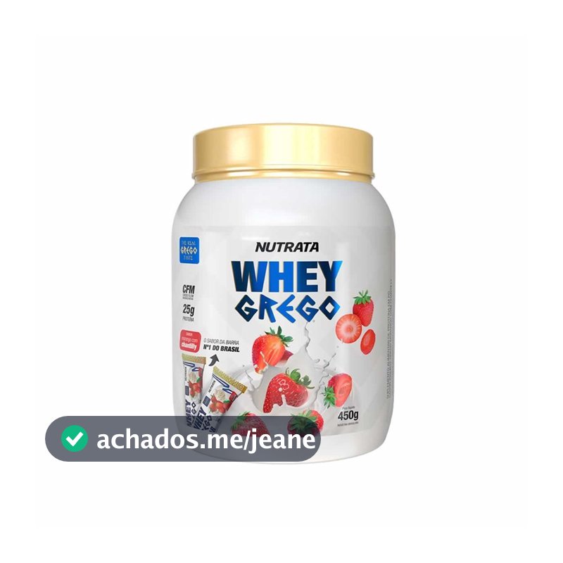 Whey Grego - 450g Morango Com Chantilly - Nutrata