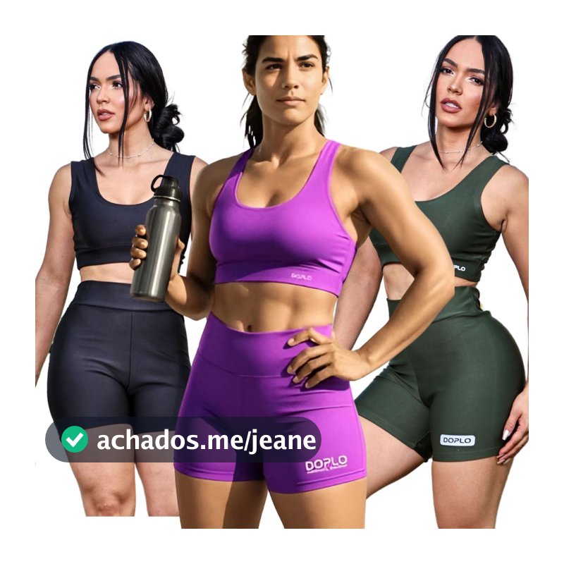 KIT 3 CONJUNTOS FITNESS – TOP E SHORT PARA ACADEMIA ROUPAS DE ACADEMIA FEMININA CONJUNTO DE ACADEMIA