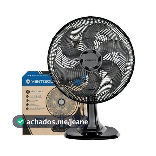 Ventilador de Mesa 40 cm 10 Pás com 3 Velocidades Ventisol Turbo 10