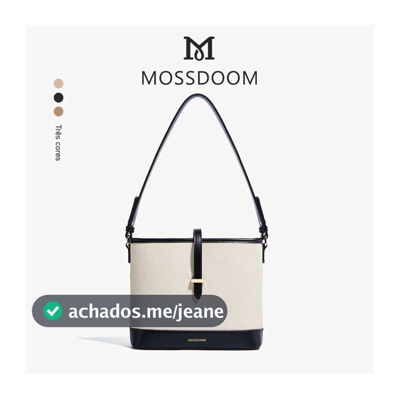 MOSSDOOM Catly – Bolsa de Ombro com Zíper, Design Contrastante, Elegante e Versátil para o Dia a Dia