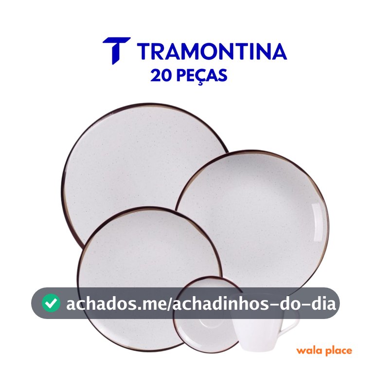 Jogo de Jantar Canyon Porcelana Decorada 20 Peças Tramontina