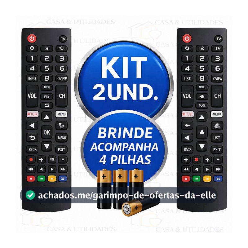 Kit  Controle Remoto LG Smart TV  Compatível LCD LED HDTV UHD OLED 3D 4K