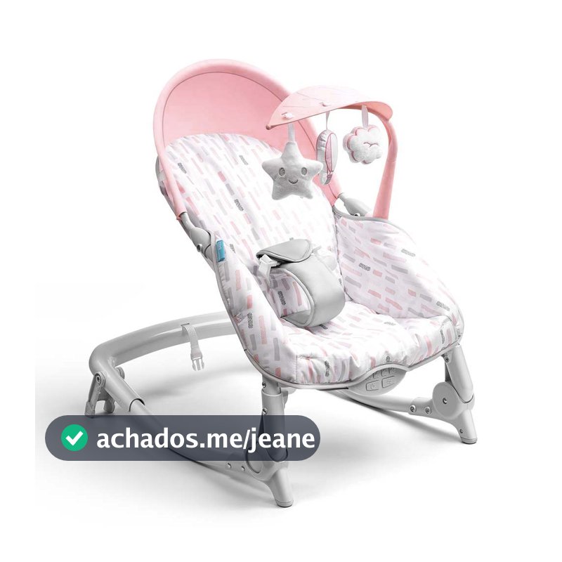 Cadeirinha de balanço para bebê Multikids Spice dobrável Rosa - BB293OUT [Reembalado]
