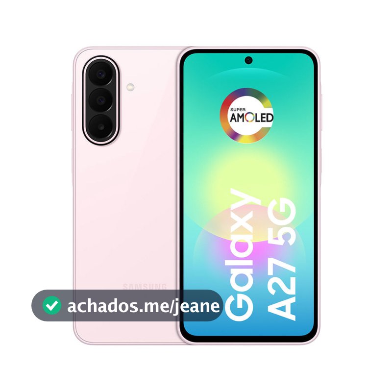Celular Galaxy A27 5G 256GB, câmera tripla de 50MP, processador Snapdragon 6 Gen 3, feito para durar