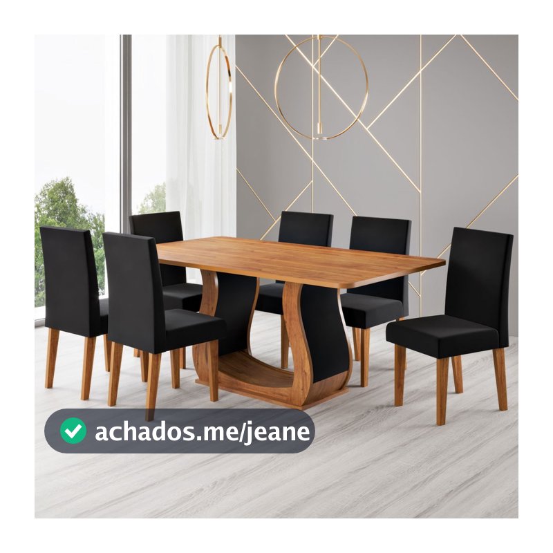 Mesa de Jantar 6 Lugares Amarena - Viero Móveis