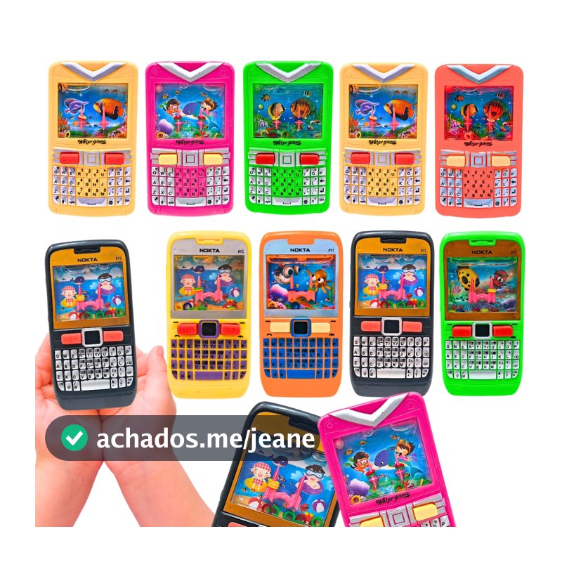 Kit 10 Brinquedo Jogo Argola Joguinho Celular Telefone AquaPlay Lembrancinha Festa Criança Atacado