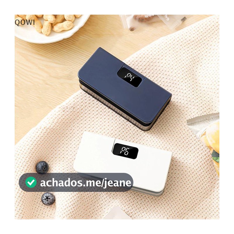 qo Mini Selador De Sacos Plásticos 2 Em 1 , Máquina Seladora De Saco De Calor Portátil , Paage , Seis Tela De Energia