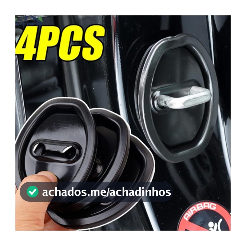 4 Pçs Fechadura Da Porta Do Carro Amortecedor Almofada Silicone Proteção Contra Acidentes Selo Guarda Plug Kit Acessório