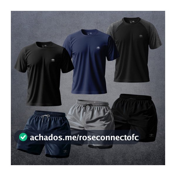Kit 3 Camisetas Dry Fit Manga Raglan E 3 Shorts Verão P Ao Plus